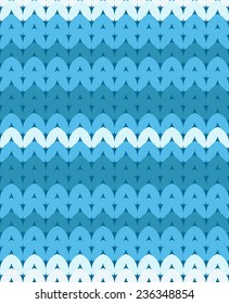 knitted blue jacquard seamless pattern vector