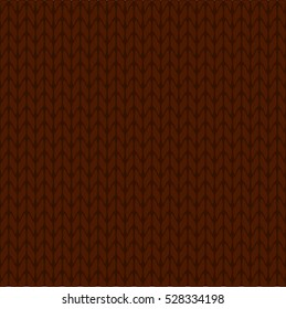 Knitted brown background pattern vector isolated