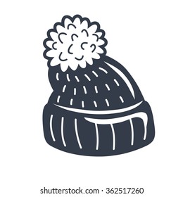 Knitted cap icon.