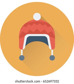 Knitted Cap Vector Icon 