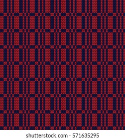 Knitted checkered seamless pattern
