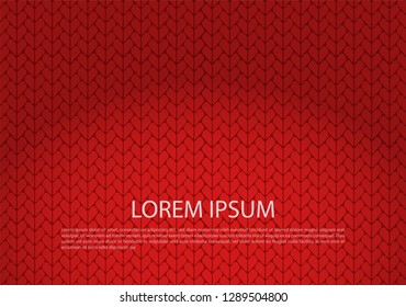Knitted Christmas background with spotlight. Flat vector illustration. Handmade craft design decoration. Realistic texture.