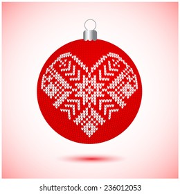 Knitted Christmas bauble