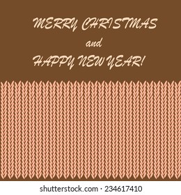 Knitted Christmas card