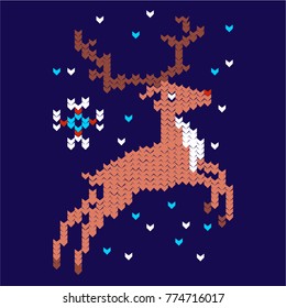 Knitted Christmas Deer