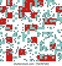 Knitted Christmas and New Year Abstract  Square Pattern with Christmas Color Square Shapes