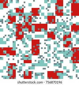 Padrão quadrado abstrato de Natal e Ano Novo tricotado com formas quadradas de cor de Natal