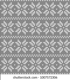 Knitted Christmas and New Year pattern for print