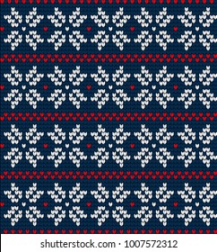 Knitted Christmas and New Year pattern for print