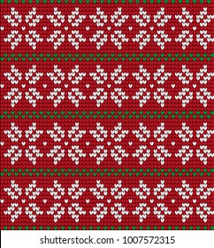 Knitted Christmas and New Year pattern for print