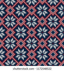 Knitted Christmas and New Year pattern