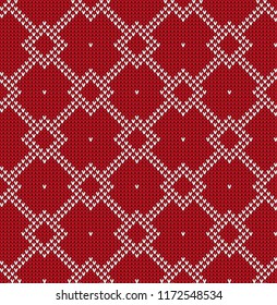Knitted Christmas and New Year pattern