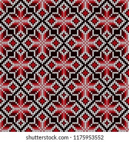 Knitted Christmas and New Year pattern