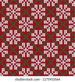Knitted Christmas and New Year pattern