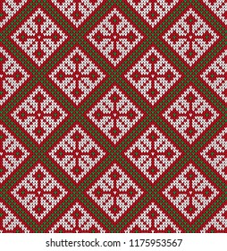 Knitted Christmas and New Year pattern