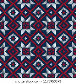 Knitted Christmas and New Year pattern