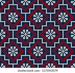 Knitted Christmas and New Year pattern