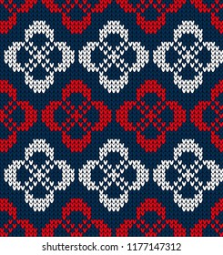 Knitted Christmas and New Year pattern