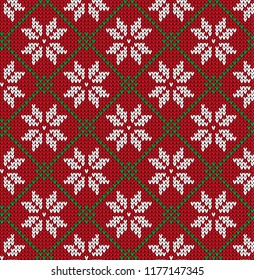 Knitted Christmas and New Year pattern