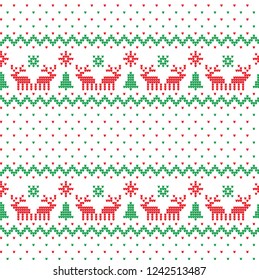 Knitted Christmas and New Year pattern