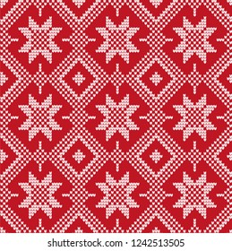 Knitted Christmas and New Year pattern
