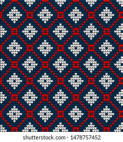 Knitted Christmas and New Year pattern