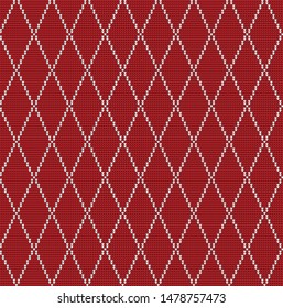 Knitted Christmas and New Year pattern