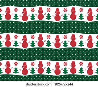 Knitted Christmas and New Year pattern
