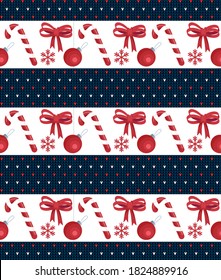 Knitted Christmas and New Year pattern