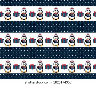Knitted Christmas and New Year pattern