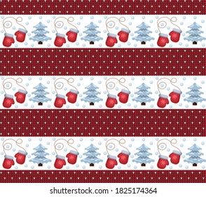 Knitted Christmas and New Year pattern