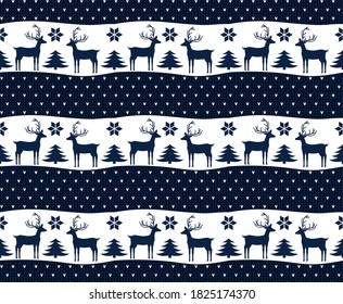 Knitted Christmas and New Year pattern