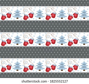 Knitted Christmas and New Year pattern