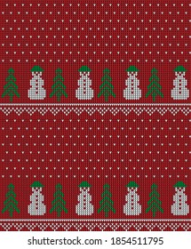 Navidad de punto y Año Nuevo en vaca. Diseño de suéter de punto de lana. Papel tapizado de papel de impresión textil. Pasos 10