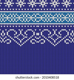 Knitted Christmas and New Year Pattern