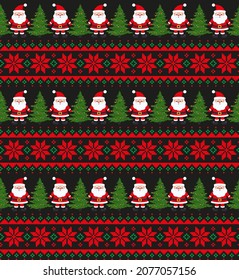 Patrón de Navidad de punto y Año Nuevo. Diseño de suéter de punto de lana. Papel tapizado de papel de impresión textil. Eps 10