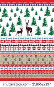 Knitted Christmas and New Year pattern