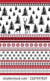 Knitted Christmas and New Year pattern