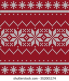 Knitted Christmas and New Year pattern