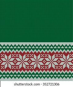Knitted Christmas and New Year pattern