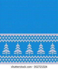 Knitted Christmas and New Year pattern