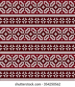 Knitted Christmas and New Year pattern