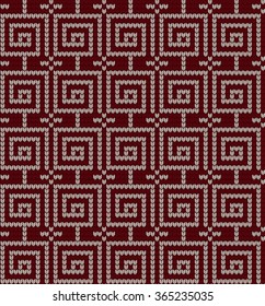 Knitted Christmas and New Year pattern