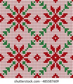 Knitted Christmas and New Year pattern