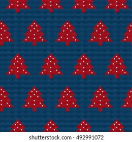 Knitted Christmas and New Year pattern