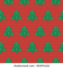 Knitted Christmas and New Year pattern