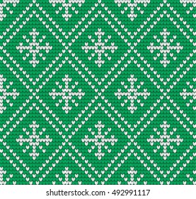 Knitted Christmas and New Year pattern