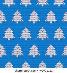 Knitted Christmas and New Year pattern