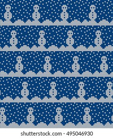 Knitted Christmas and New Year pattern