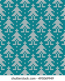 Knitted Christmas and New Year pattern
